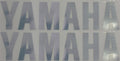 Stickerset woord Yamaha chroom / zilver 2 delig