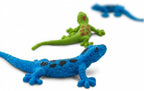 Safari Mini-figuren Gekko 2,5 cm rubber blauw/groen 192 stuks