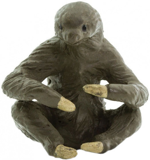 Safari Luiaard mini-figuren 2,5 cm rubber bruin 192 stuks
