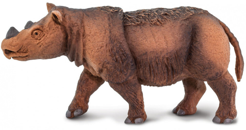 speeldier Sumatraanse neushoorn junior 11,5 cm bruin
