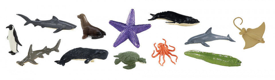 speeldieren oceaanthema junior 7,5 cm 12-delig