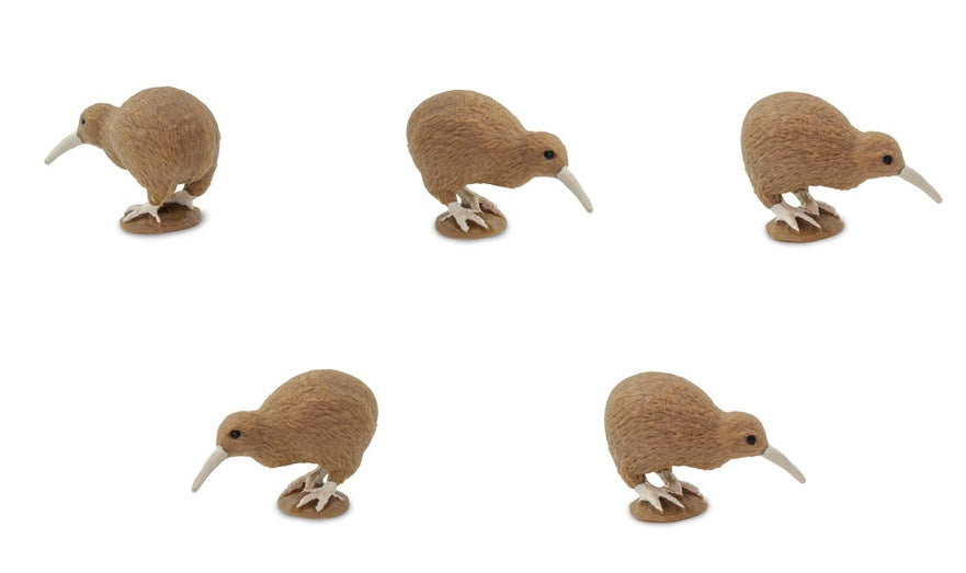 Safari Kiwi's speelfiguren 2 cm bruin 192-delig