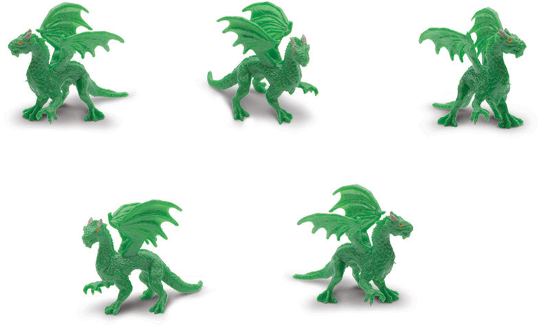 speelgoedfiguren Wouddraak junior groen 192 stuks