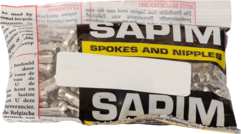 Sapim Spaaknippel 13 Polyax 14mm zilver messing (100st)