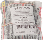Sapim Spaaknippel 13 Polyax 14mm zilver messing (100st)