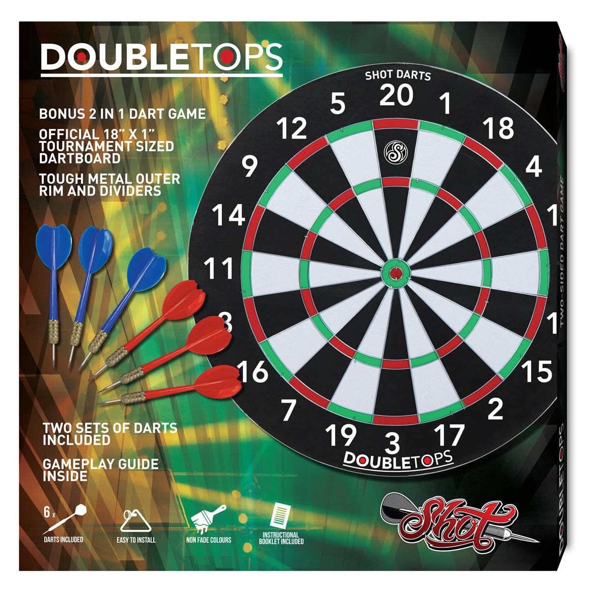 Shot Double Tops Dartboard Game
