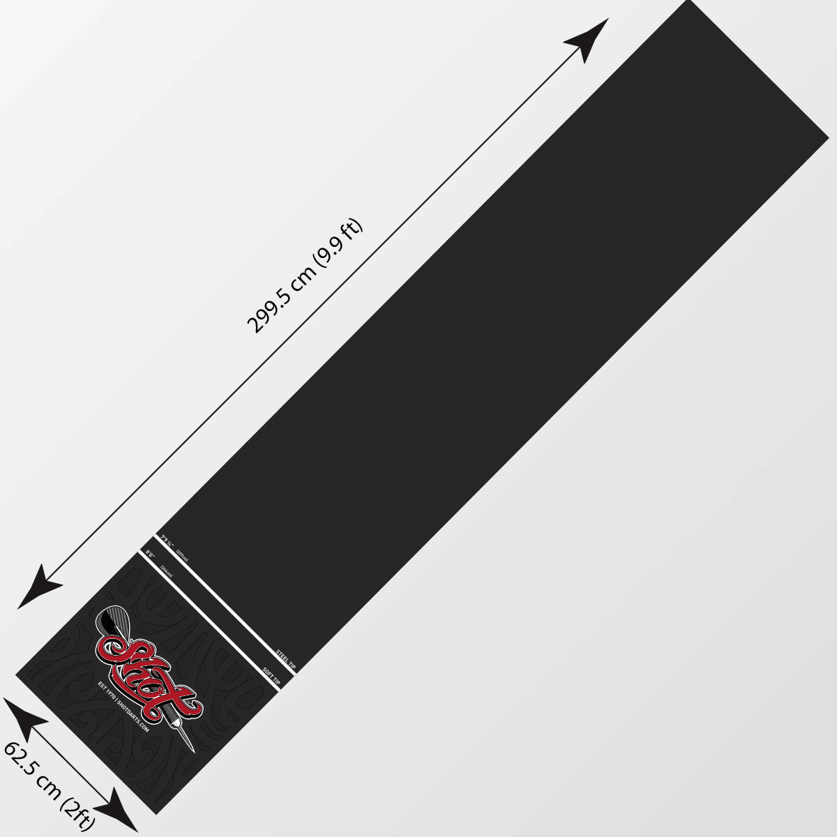 Shot Rubber Dart Mat 300x62 cm