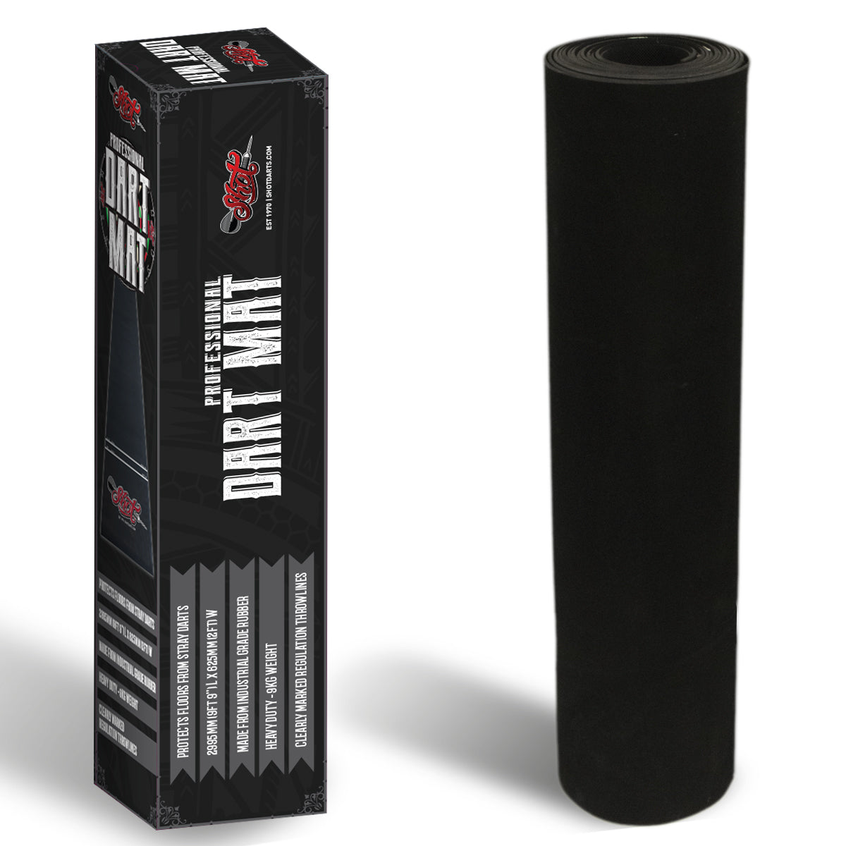 Shot Rubber Dart Mat 300x62 cm