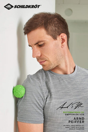 Schildkröt fitness Massage duo set 12 cm groen 2-delig