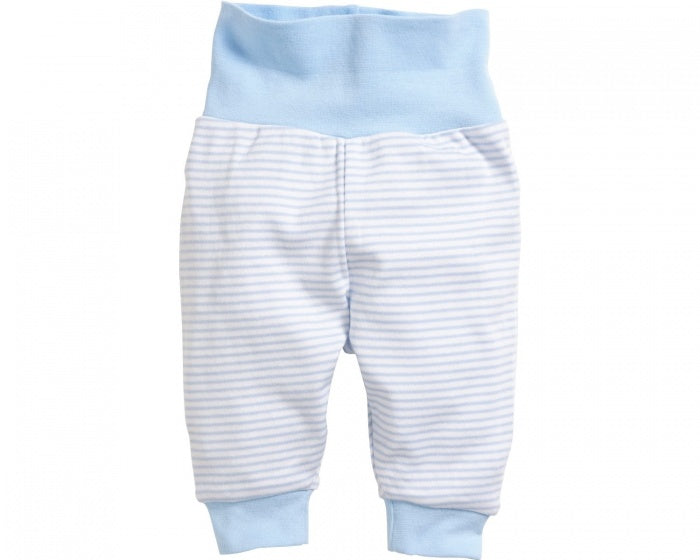 babybroek Interlock wit/blauw maat 74