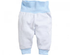 babybroek Interlock wit/blauw maat 92
