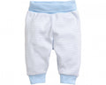 babybroek Interlock wit/blauw maat 92