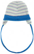 Schnizler Babymuts met oorkleppen junior katoen blauw mt 47 cm