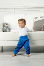 broek gebreid junior blauw maat 80