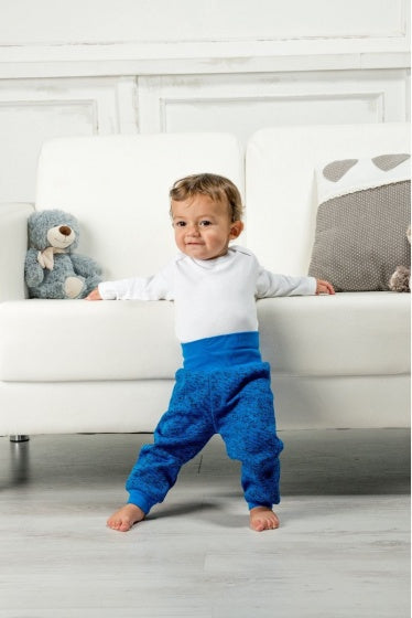 broek gebreid junior blauw maat 98