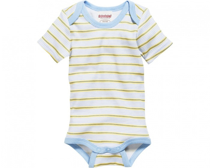 Schnizler Romper Beren korte mouw blauw/geel 2 stuks mt 86/92