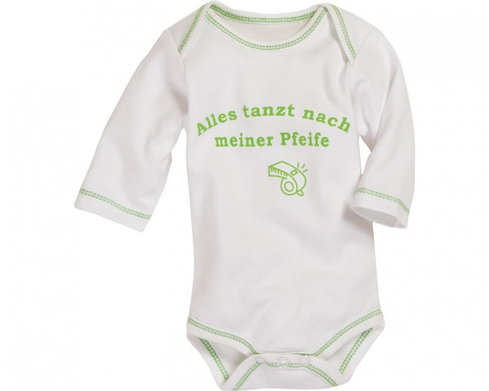 Schnizler Romper lange mouw junior katoen beige/groen mt 62/68