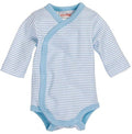 Schnizler Romper Wrap Body Basic junior lichtblauw/wit maat 50