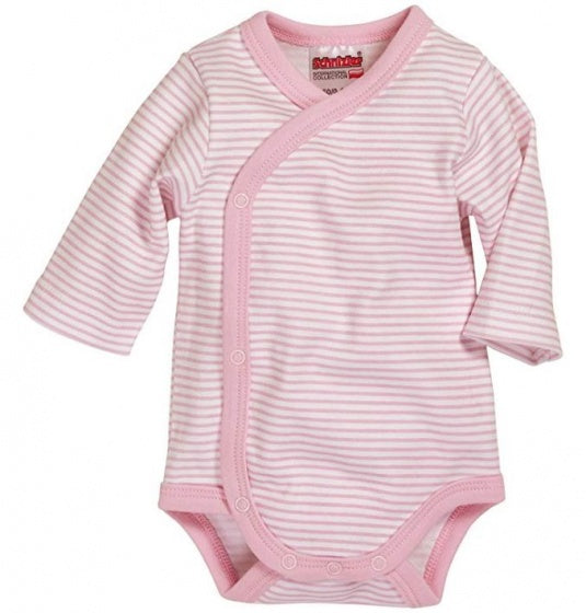 romper Wrap Body Basic junior lichtroze/wit maat 56