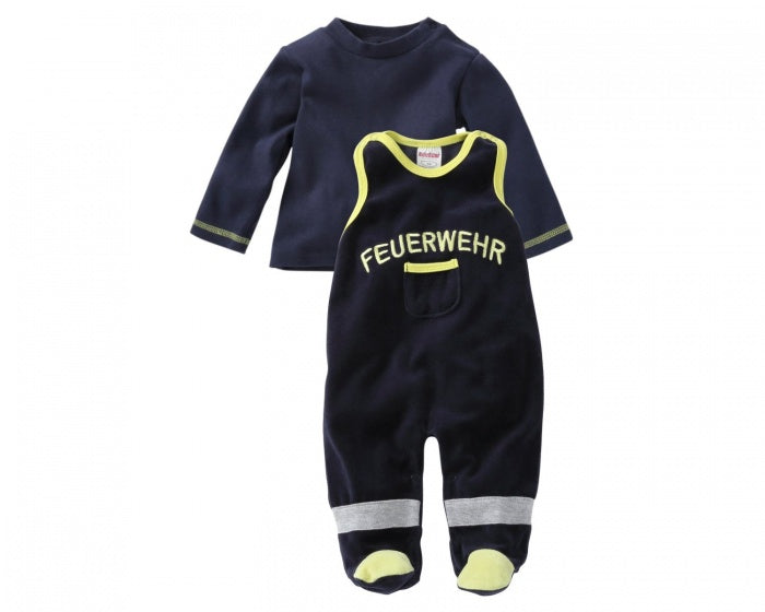 romperset Brandweer junior 2-delig navy mt 50