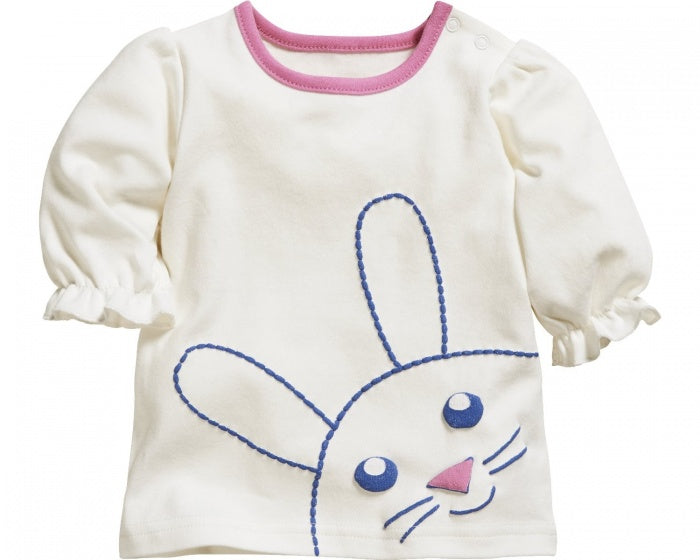 T-shirt 3/4 mouwen Konijn meisjes beige maat 62