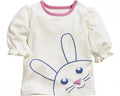 T-shirt 3/4 mouwen Konijn meisjes beige maat 56