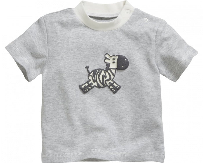Schnizler T-shirt korte mouwen Zebra junior grijs maat 62