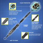 Shot Value Range Scimitar Softtip Darts Set