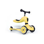 Scoot ride highwaykick 1 – 2-in-1 kinderstep – loopfiets en step in één – verstelbaar zonder gereedschap – lemon