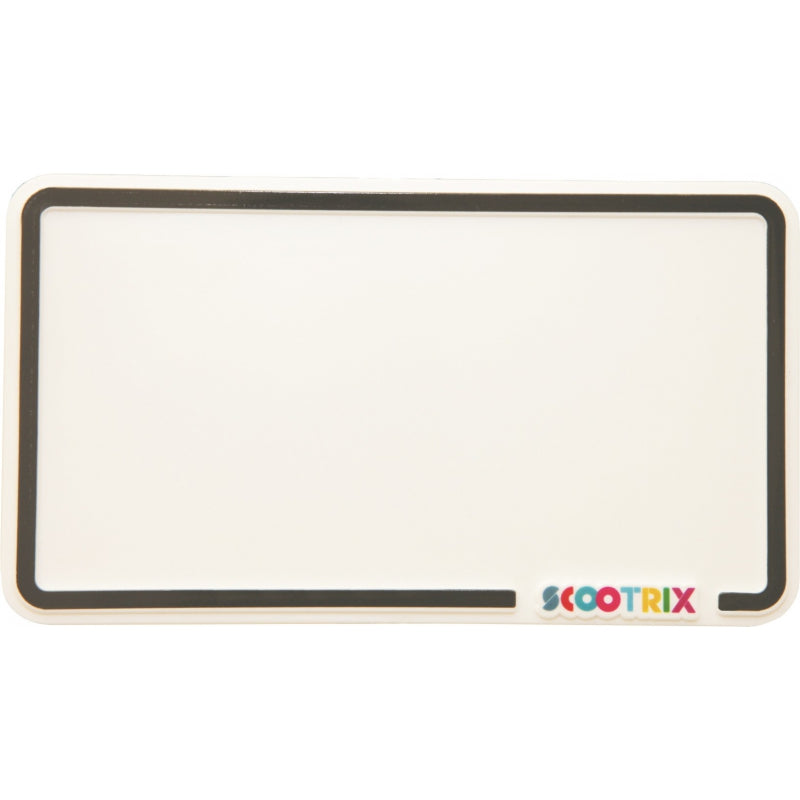 Scootrix Number plate white