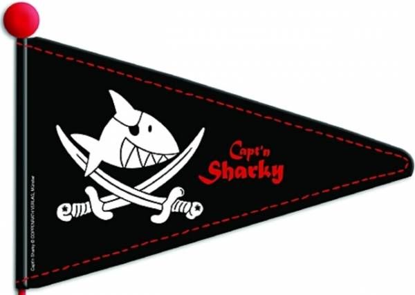 Bike fashion sicherheitswimpel safety flag 2-split caept´n sharky