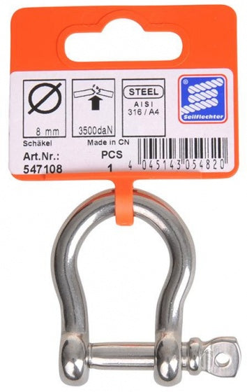 Proplus harpsluiting kort 8 mm - a4 rvs aisi 316 - 3.500 dan