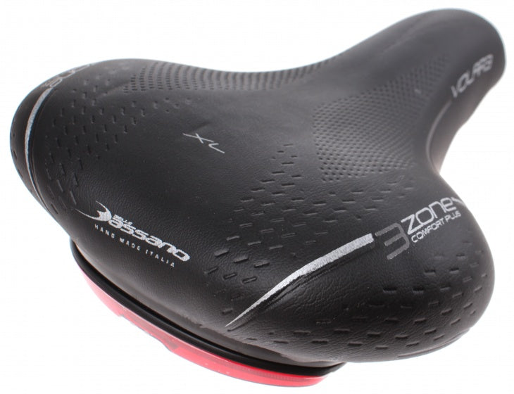 Buzaglo selle bassano zadel volare 3 zone d xl. met spanninga achterlicht + elastomeer