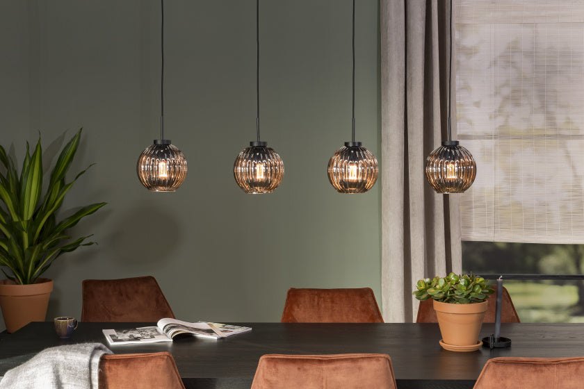 Sense' living Berlin hanglamp 18 x 150 cm E27 glas bruin