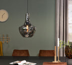 hanglamp Luna 37 x 130 cm E27 smoke/zwart