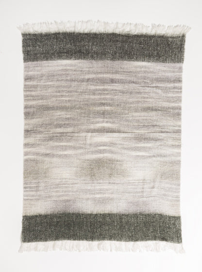 plaid Emma 130 x 170 cm textiel groen/grijs