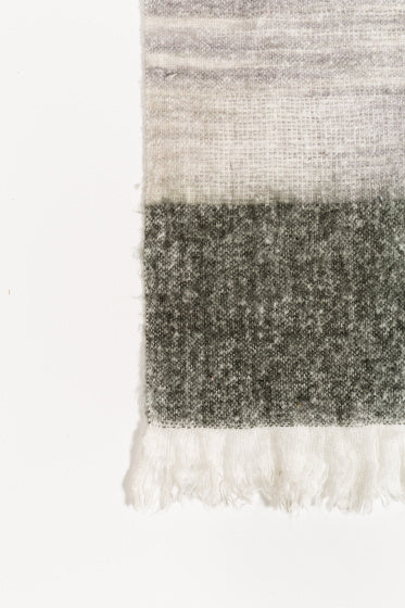 plaid Emma 130 x 170 cm textiel groen/grijs