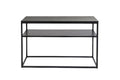 wandtafel Halo 100 x 35 cm hout/RVS zwart