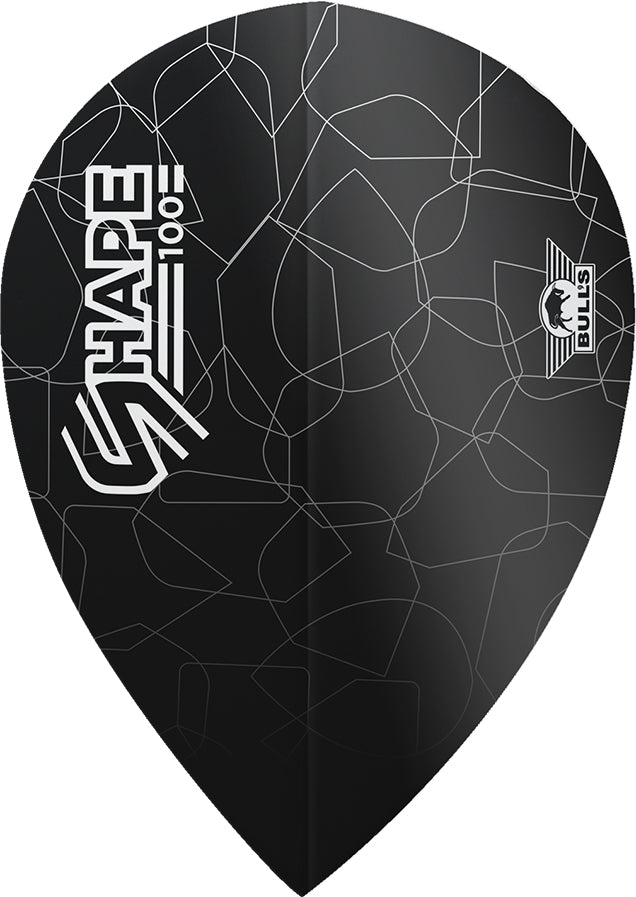 Bull's Shape 100 Black Pear Flight