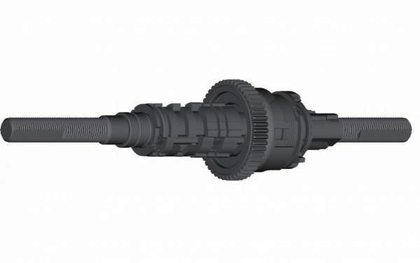achteras 187 mm SG-C6060 Nexus staal zwart