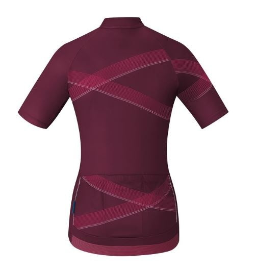 fietsshirt Team Performance dames polyester bordeaux maat XXL