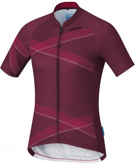 fietsshirt Team Performance dames polyester bordeaux maat XXL