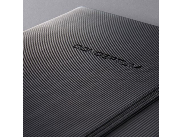 notitieboek sigel a5 213x295x20mm 80g m2 zwart geruit
