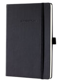 notitieboek sigel a5 213x295x20mm 80g m2 zwart geruit
