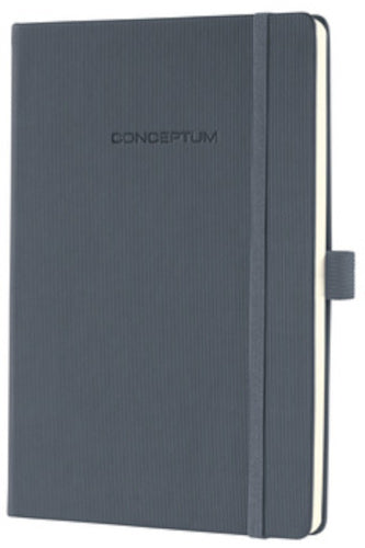 notitieboek Conceptum Pure A5 hardcover gelinieerd grijs