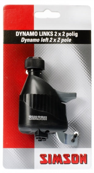 Simson dynamo links rubber loopwiel 2x2 polig