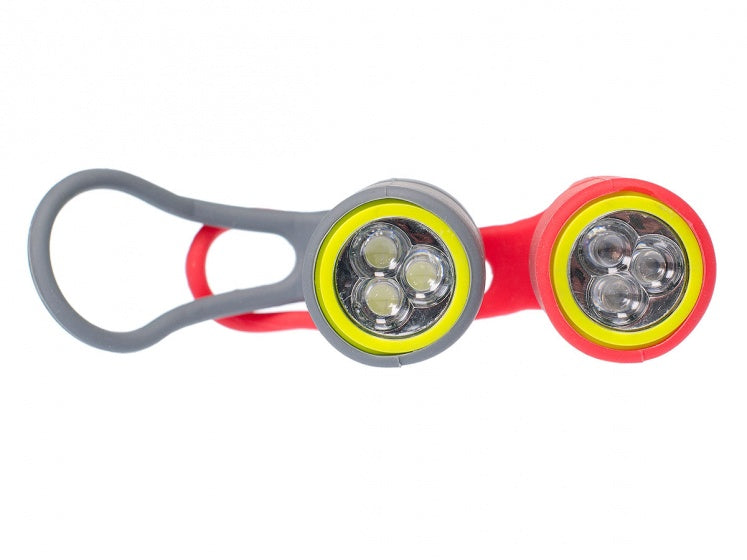 verlichtingsset Simmy led batterij rood/grijs
