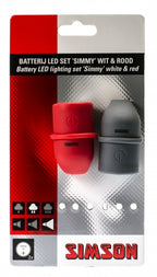 verlichtingsset Simmy led batterij rood/grijs
