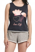 shortama Jelly dames katoen navy one-size 2-delig