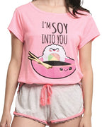 pyjama Miso dames katoen roze maat S